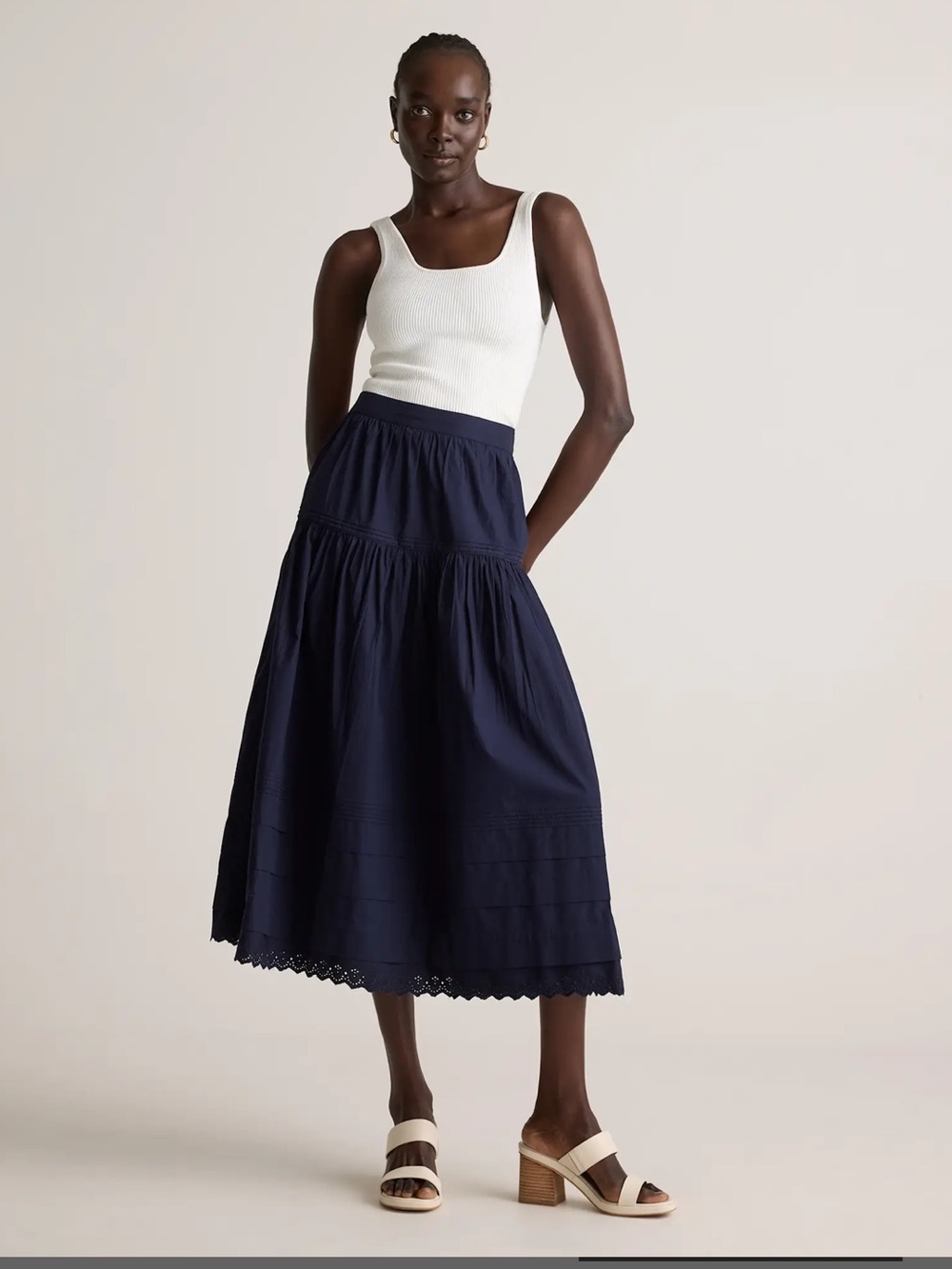 Quince Navy Maxi Skirt - Picture 2 of 7